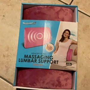 Massaging lumbar pillow